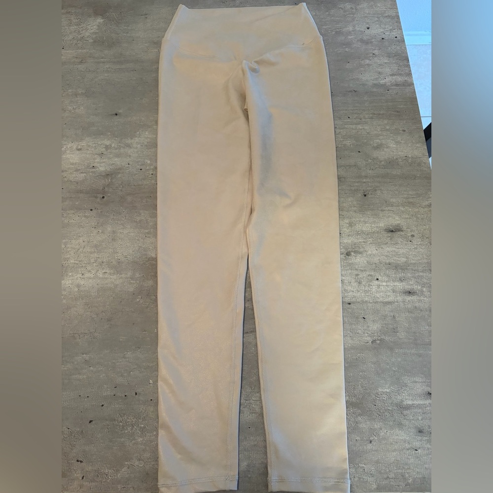 Aerie Crackle Beige Leggings Size Medium